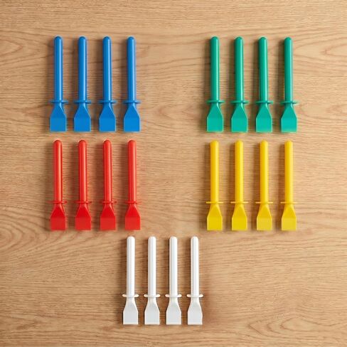 20 Pack Plastic Palette Knife Set, 4.5 Inch Paint Mixing Spatula, Small Glue Spreader Tools for Acrylic, Oil Painting, Crafts & DIY (White/Yellow/Green/Red/Blue) in Kuwait