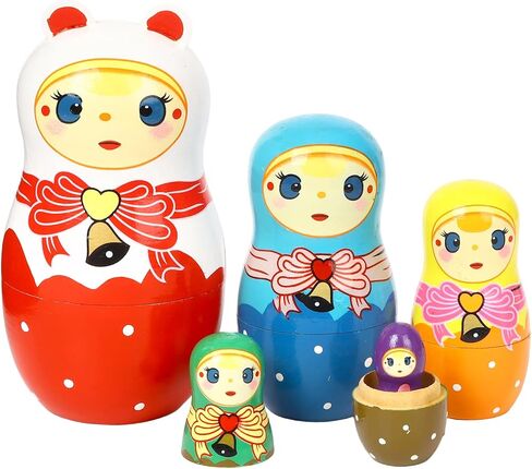 5 Pcs Russian Nesting Dolls Matryoshka Doll Handmade (Princess) in Kuwait