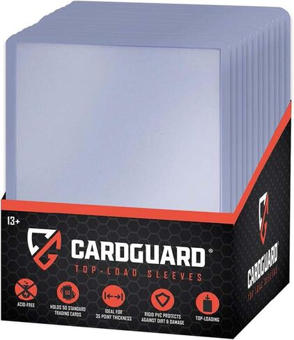 CardGuard 3" x 4" Clear Regular TopLoaders for Cards with Sleeves, 50 Count – Durable & Acid-Free Premium Protection for Pokémon, YuGiOh, MTG, TCG, Game & Sports Cards in Kuwait