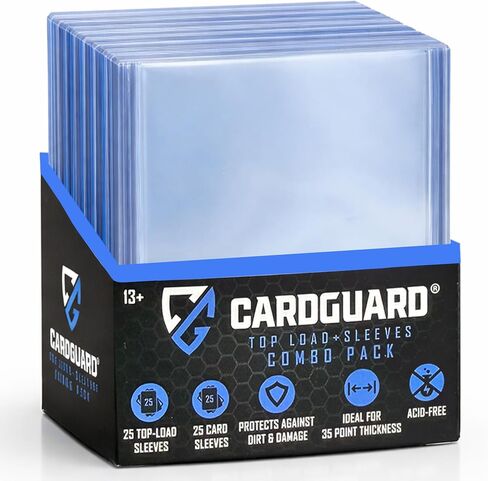 CardGuard 3" x 4" Clear Regular TopLoaders for Cards with Sleeves, 50 Count – Durable & Acid-Free Premium Protection for Pokémon, YuGiOh, MTG, TCG, Game & Sports Cards in Kuwait