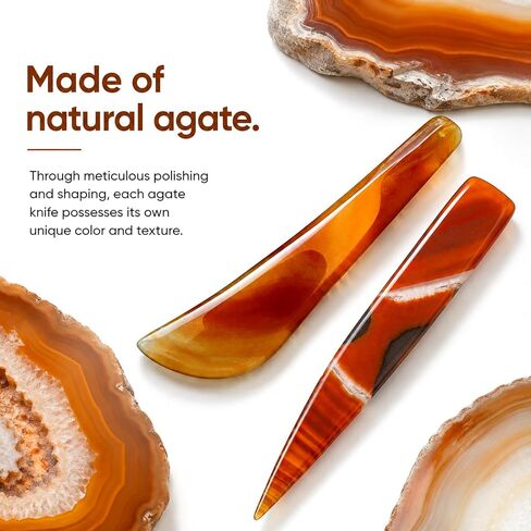 Natural Agate Burnisher, Hand Jewelry Agate Stone Burnishing Tool in Kuwait