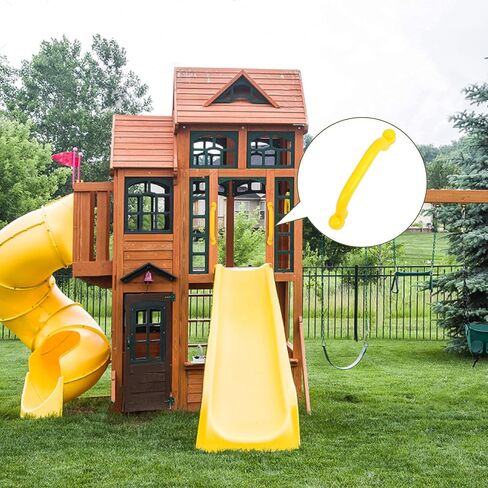 RedSwing Playground Accessories for Kids, Outdoor Swingset Attachments with Pirate Ship Wheel, Toy Telescope, Telephone and Safety Handles (Yellow and Green) in Saudi Arabia