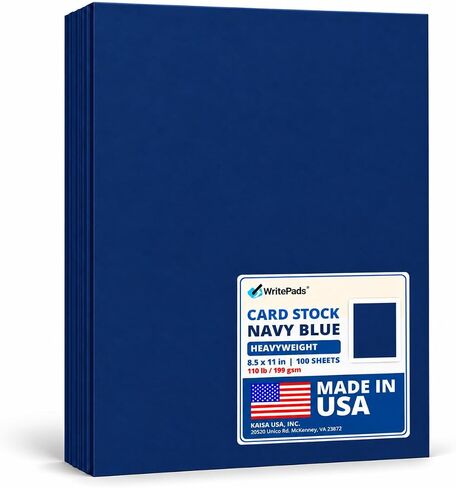 Kaisa White Cardstock 8.5 x 11", 110LB/199GSM Heavyweight Card Stock, 100 Sheets, Thick Cardstock Printer Paper for Copy, Printing, Art Projects, Invitations, Made In USA (100, White-100) in Kuwait