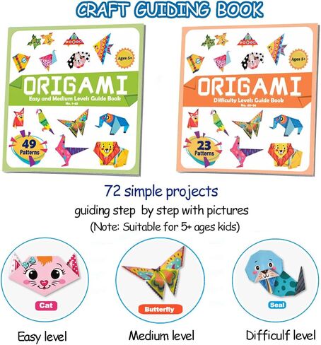 hapray Origami Kit for Kids 5-12, 152 Origami Paper Kit with Origami Book in Kuwait