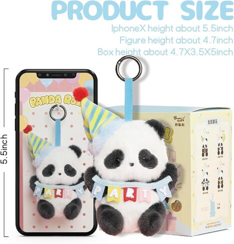 52TOYS Panda Roll Party Series Blind Box Stuffed Animal Plush Toy with Soft and Adorable Design, 1PC Perfect for Cuddling, Display, and Unique Posing, Ideal Gift for Panda Enthusiasts in Saudi Arabia