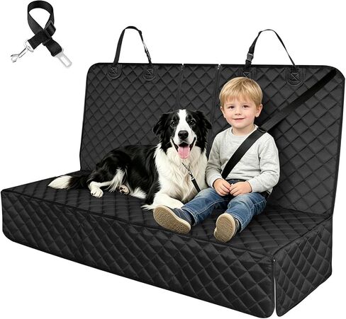Ataqus Dog Car Seat Covers，100% Waterproof Pet Seat Cover，Scratch Proof, Heavy Duty and Nonslip Pet Bench Seat Cover,Capable for Cars, Trucks & SUVs in Kuwait