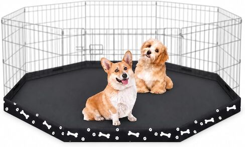 Dog Playpen Bottom Pad Cover, 600D Waterproof Oxford for 8 Panel 24 in Pens in Kuwait