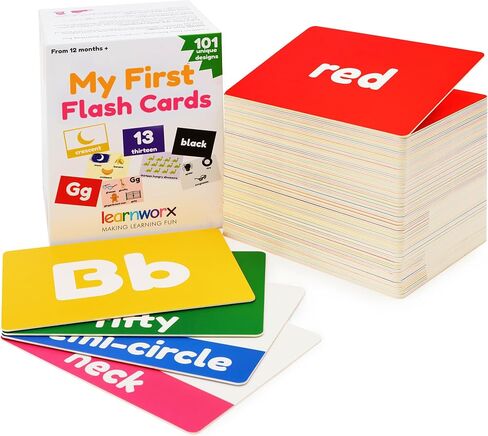 101 ABC Flash Cards for Toddlers Ages 1-3 – Alphabet, Numbers 1-100, Colors, Shapes, Animals & Body Parts Learning Cards for Preschool, Pre-K, Homeschool & Speech Development in Kuwait