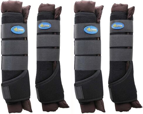 Professional Equine Horse Horse 4-Pack Leg Care Stable Shipping Neoprene Boot Wraps Royal Blue 4108RB in Kuwait