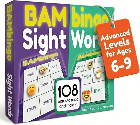 BAMBingo Sight Word Bingo Game Level 1 and 2 in Saudi Arabia