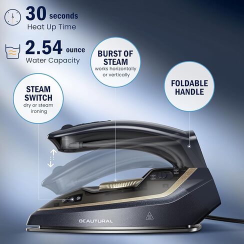 BEAUTURAL Mini Heat Press Machine, Easy to Use for T-Shirts, Shoes, Hats, Bags and Small HTV Vinyl Projects Transfer, 4 Heat Settings & Precision Tip, Ceramic Coated Heating Plate, 120V in Saudi Arabia