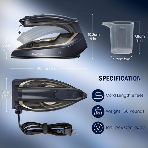 BEAUTURAL Mini Heat Press Machine, Easy to Use for T-Shirts, Shoes, Hats, Bags and Small HTV Vinyl Projects Transfer, 4 Heat Settings & Precision Tip, Ceramic Coated Heating Plate, 120V in Saudi Arabia