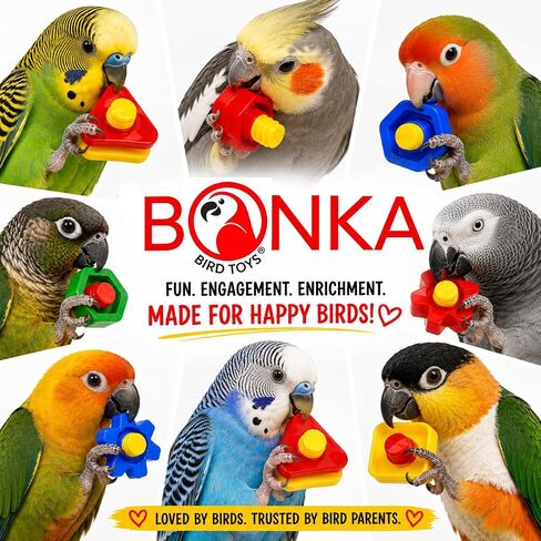 Bonka Bird Toys 3505 Pk6 Huge Nuts and Bolts Colorful Enticing Large Screw Interactive Foot Beak Throw Parrot Cockatoo Amazon African Grey Macaw Hyacinth in Kuwait