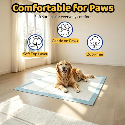 100 Count Dog Pee Pads 34" x 28", Super Absorbent Leak-Proof Training Pads in Saudi Arabia
