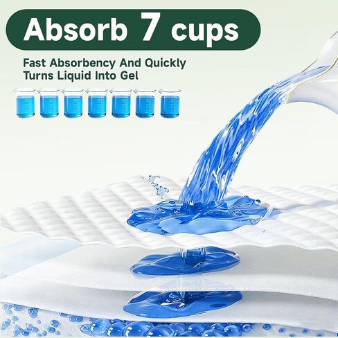 50-Pack 34" x 28" Dog Pee Pads, 6-Layer Leak-Proof Puppy Pads in Saudi Arabia