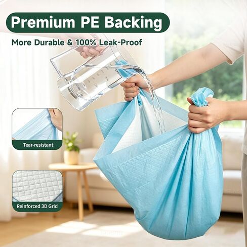 50-Pack 34" x 28" Dog Pee Pads, 6-Layer Leak-Proof Puppy Pads in Saudi Arabia