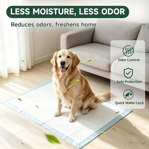 50-Pack 34" x 28" Dog Pee Pads, 6-Layer Leak-Proof Puppy Pads in Saudi Arabia