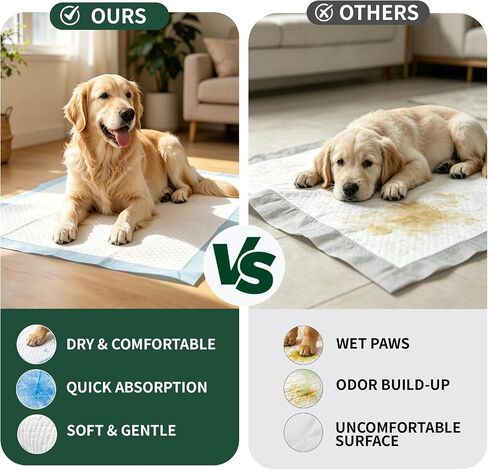 50-Pack 34" x 28" Dog Pee Pads, 6-Layer Leak-Proof Puppy Pads in Saudi Arabia