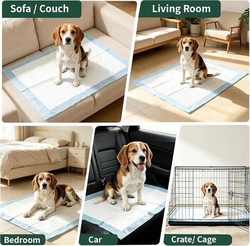 50-Pack 34" x 28" Dog Pee Pads, 6-Layer Leak-Proof Puppy Pads in Saudi Arabia