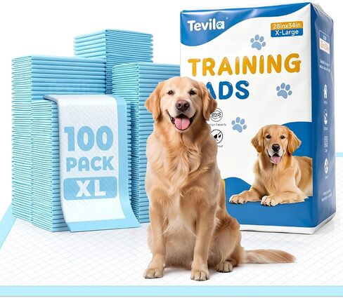 Extra Large Dog Pee Pads 100 Pack, Puppy Pads, Extra Absorbent, 34x28 in in Saudi Arabia