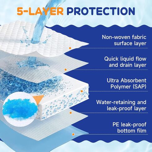 Extra Large Dog Pee Pads 100 Pack, Puppy Pads, Extra Absorbent, 34x28 in in Saudi Arabia