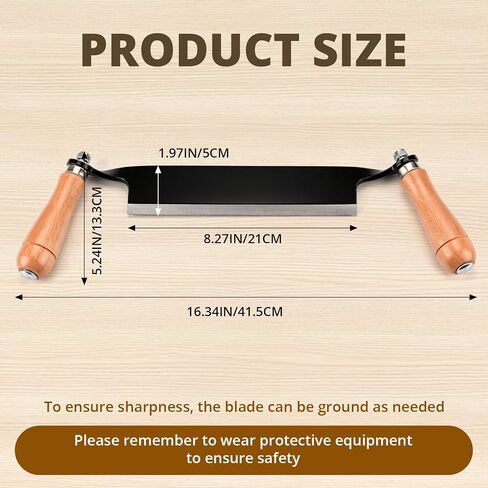 8 Inches Draw Knife Debarking Tool for Woodworking, Straight Draw Shave Knife Wood Carving Hand Tool for Tree Bending Broach Peeling, Whittling, Shaping, Detailing, Stripping in Saudi Arabia