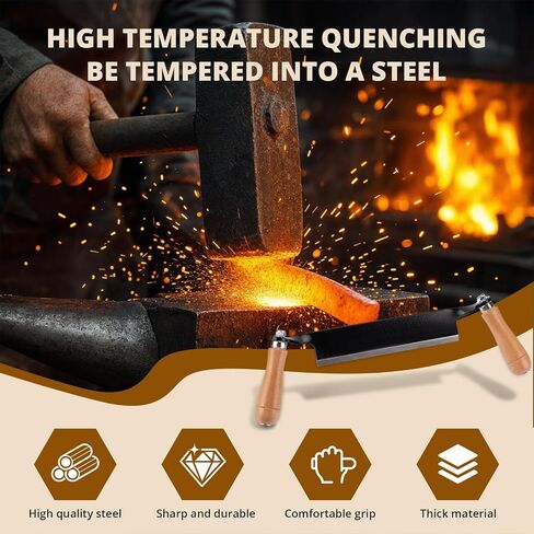 8 Inches Draw Knife Debarking Tool for Woodworking, Straight Draw Shave Knife Wood Carving Hand Tool for Tree Bending Broach Peeling, Whittling, Shaping, Detailing, Stripping in Saudi Arabia
