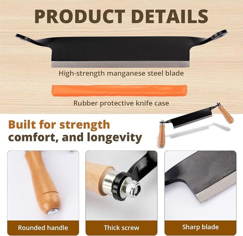 8 Inches Draw Knife Debarking Tool for Woodworking, Straight Draw Shave Knife Wood Carving Hand Tool for Tree Bending Broach Peeling, Whittling, Shaping, Detailing, Stripping in Saudi Arabia