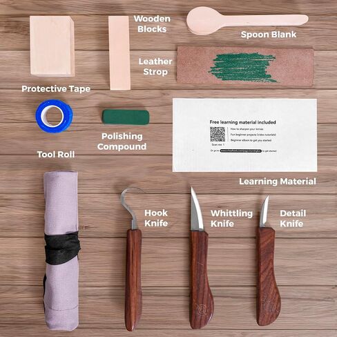 Schaaf Tools 3-pc Beginner Wood Carving Kit for Whittling and Spoon Carving in Saudi Arabia