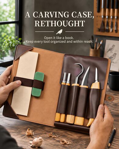 SHOWPIN Wood Carving Kit for Beginners: Whittling, Detail & Spoon Carving in Kuwait