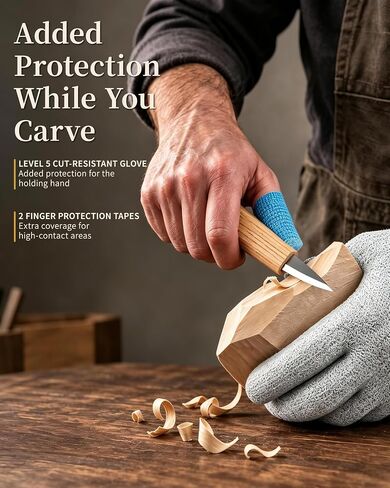 SHOWPIN Wood Carving Kit for Beginners: Whittling, Detail & Spoon Carving in Kuwait