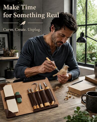SHOWPIN Wood Carving Kit for Beginners: Whittling, Detail & Spoon Carving in Kuwait