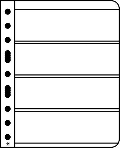Lighthouse- Vario Stamp Pages for Stamp Albums, Black 9-Hole Binder Pages with 2 Pockets for Stamp Collection - Pack of 25 in Saudi Arabia