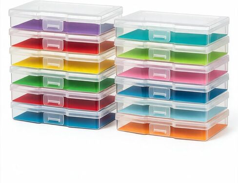 novelinks 24 Pack 4"x6" Photo Storage Boxes and Picture Organizer (Clear) in Kuwait