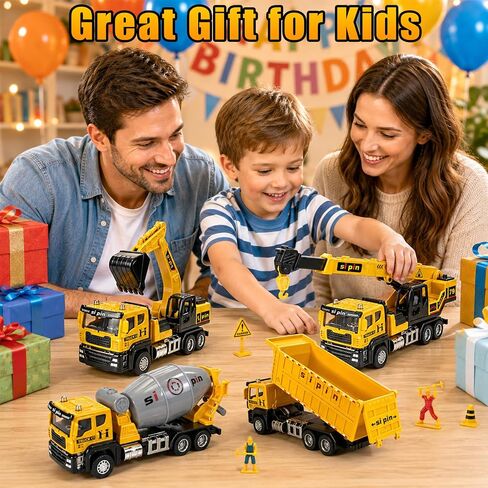 4 Packs Metal Construction Vehicle Toys for Kids Boys Kids 3-5 6 7 in Kuwait
