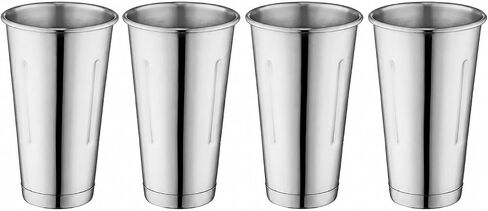 Metal Magery Stainless Steel Milkshake Cups Immersion Hand Blender Malt Cup 30 oz Set of 2 in Kuwait