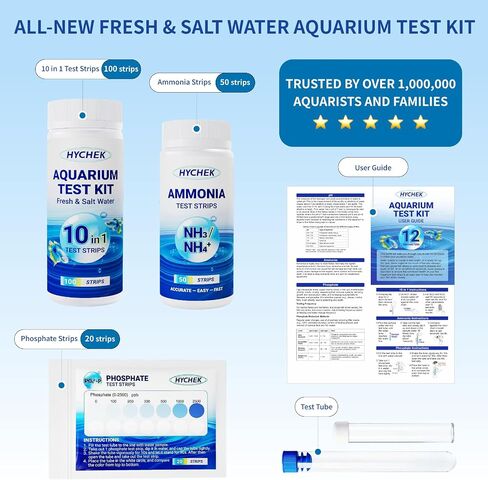 12 in 1 Accurate Aquarium Test Kit, Fresh and Salt Water Test Strips in Kuwait