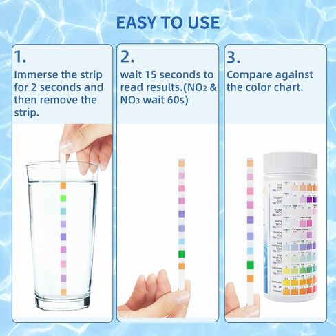 12 in 1 Accurate Aquarium Test Kit, Fresh and Salt Water Test Strips in Kuwait