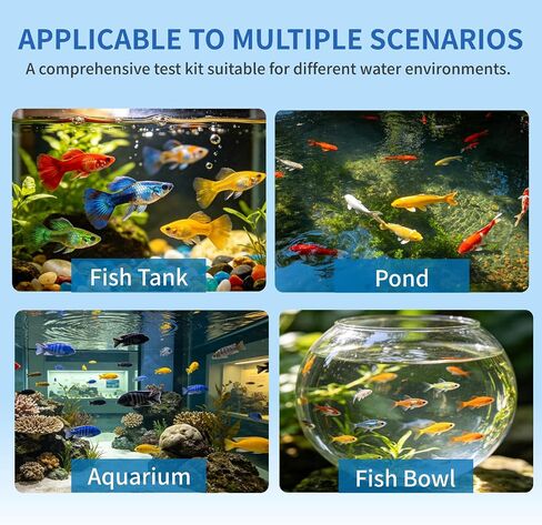 12 in 1 Accurate Aquarium Test Kit, Fresh and Salt Water Test Strips in Kuwait