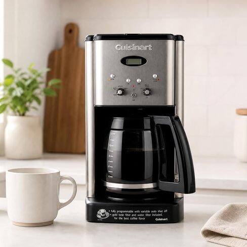 ابريق زجاجي بديل سعة 12 كوب لموديلات ماكينة تحضير القهوة من كويزينارت CHW-12 وCHW-12P1 وDCC-1100BK وDCC-1200 وDCC-2650 وDGB-550BK وDGB-550BK1 DGB-625BC وDGB-700BC وSS-12 الجزء # DCC-12000 جمهورية الص in Saudi Arabia