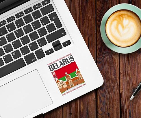 Belarus Souvenir Stickers 3-Pack - Handmade Travel Collectible Decals - Flag & Landmark Design (3" Wide (Medium)) in Saudi Arabia