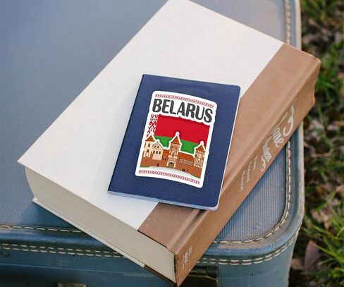 Belarus Souvenir Stickers 3-Pack - Handmade Travel Collectible Decals - Flag & Landmark Design (3" Wide (Medium)) in Saudi Arabia