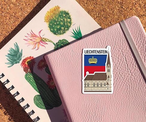 Liechtenstein Souvenir Stickers 3-Pack - Handmade Travel Collectible Decals - Flag & Landmark Design (3" Wide (Medium)) in Saudi Arabia