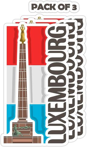 Luxembourg Souvenir Stickers 3-Pack - Handmade Travel Collectible Decals - Flag & Landmark Design (2" Wide (Small)) in Saudi Arabia
