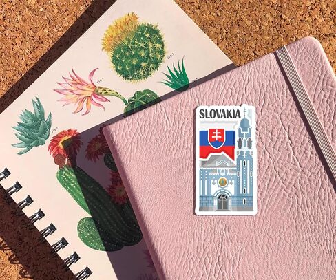 Slovakia Souvenir Stickers 3-Pack - Handmade Travel Collectible Decals - Flag & Landmark Design (3" Wide (Medium)) in Saudi Arabia