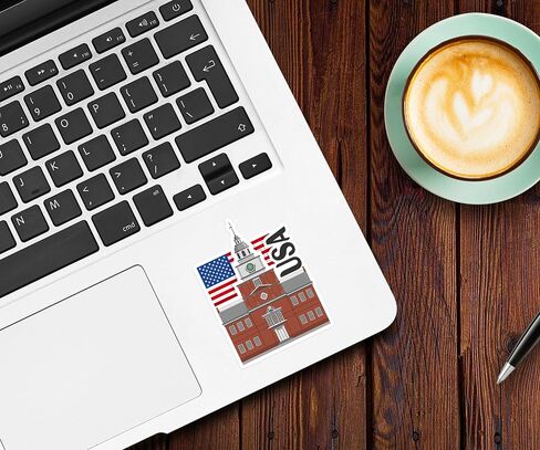 United States of America Souvenir Stickers 3-Pack - Handmade Travel Collectible Decals - Flag & Landmark Design (3" Wide (Medium)) in Saudi Arabia