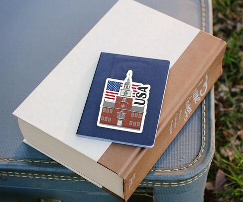 United States of America Souvenir Stickers 3-Pack - Handmade Travel Collectible Decals - Flag & Landmark Design (3" Wide (Medium)) in Saudi Arabia