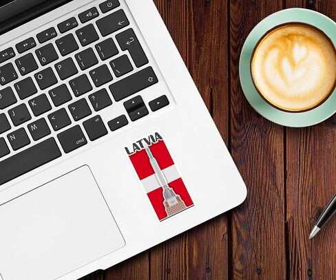 Latvia Souvenir Stickers 3-Pack - Handmade Travel Collectible Decals - Flag & Landmark Design (2" Wide (Small)) in Saudi Arabia
