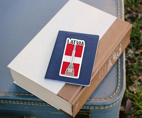 Latvia Souvenir Stickers 3-Pack - Handmade Travel Collectible Decals - Flag & Landmark Design (2" Wide (Small)) in Saudi Arabia