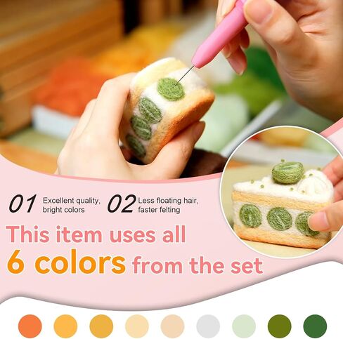 96 Colors Needle Felting Wool Roving for Needle Felting Kit Roving Wool in Kuwait